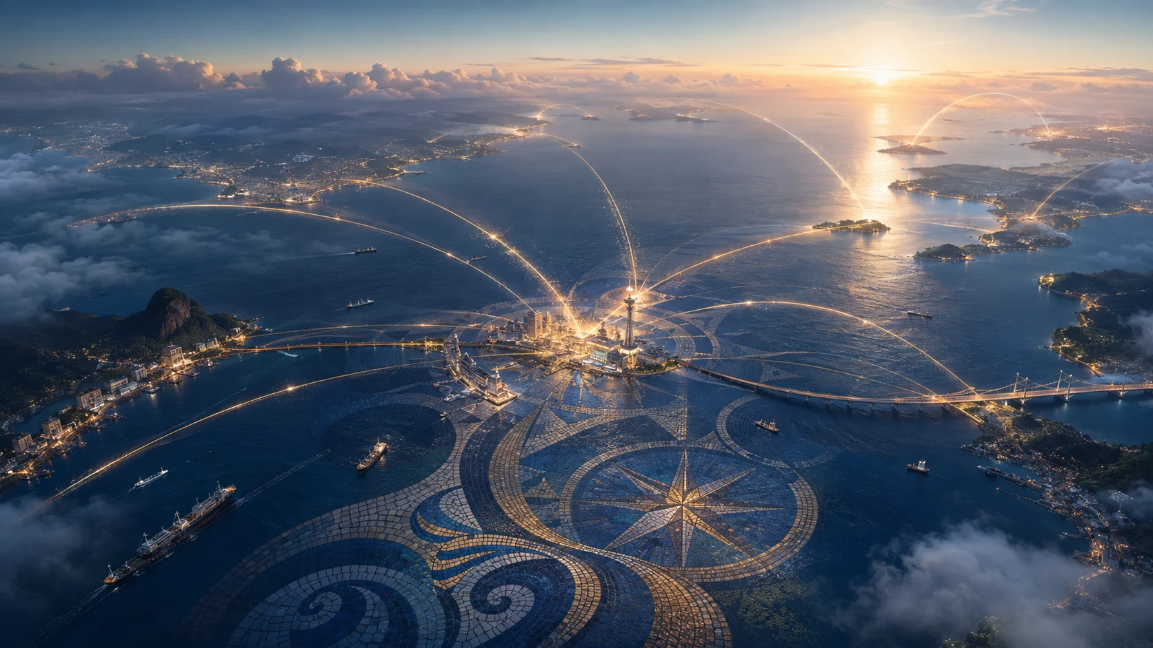 澳門連接全球市場的網絡 · Macau connecting global markets · Macau a ligar mercados globais